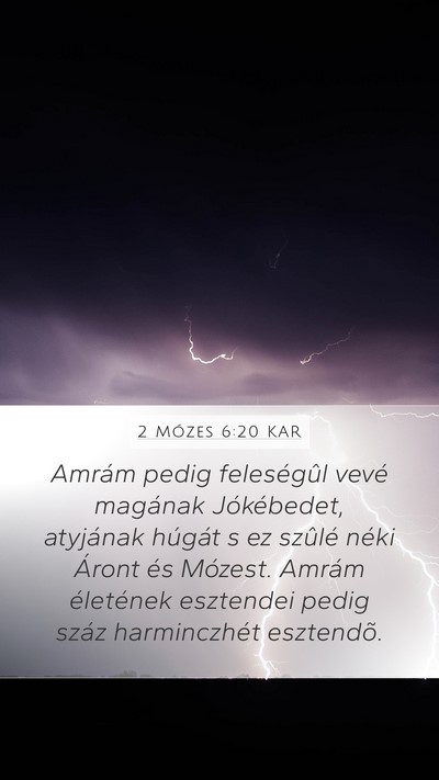 2 Mózes 6:20 KAR Bible Verse Image