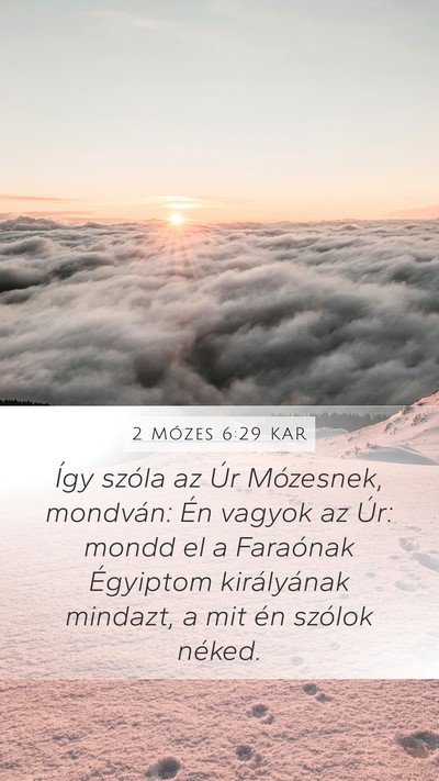 2 Mózes 6:29 KAR Bible Verse Image
