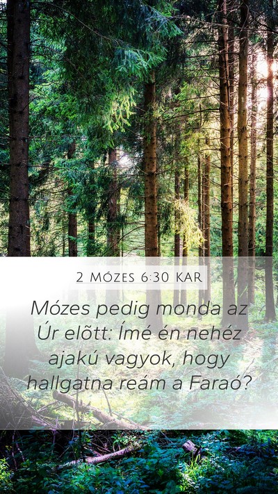 2 Mózes 6:30 KAR Bible Verse Image