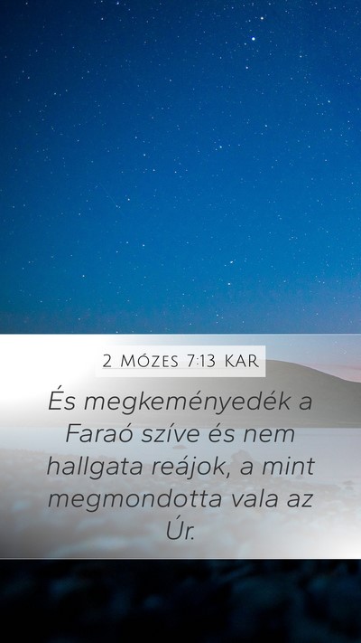 2 Mózes 7:13 KAR Bible Verse Image
