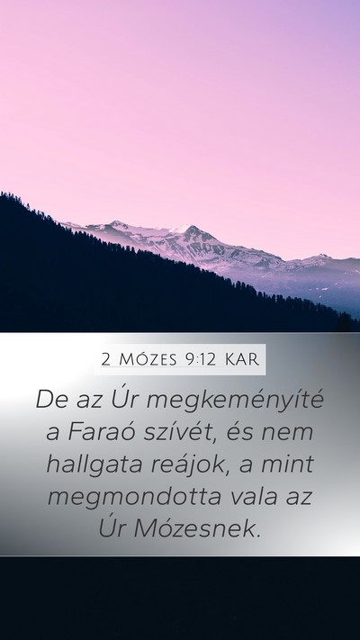 2 Mózes 9:12 KAR Bible Verse Image