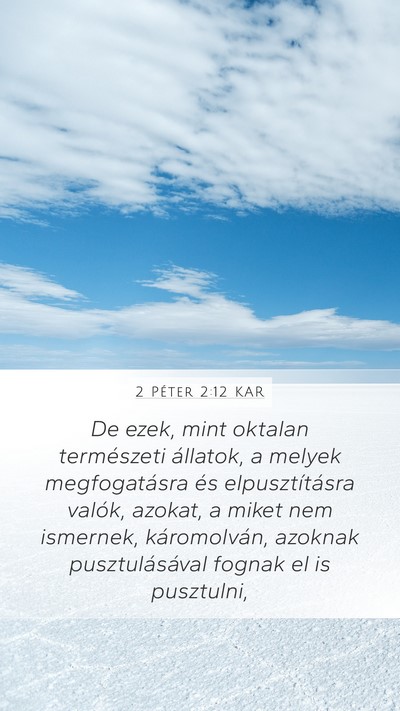 2 Péter 2:12 KAR Bible Verse Image