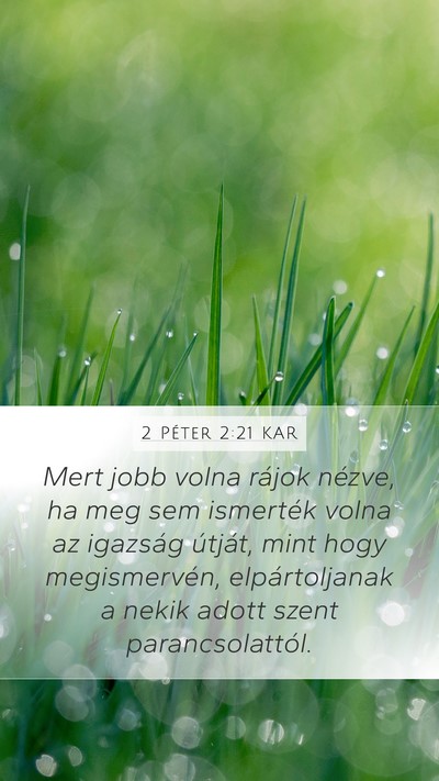 2 Péter 2:21 KAR Bible Verse Image
