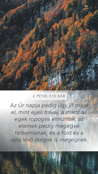 2 Péter 3:10 KAR Bible Verse Image