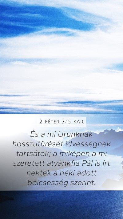 2 Péter 3:15 KAR Bible Verse Image