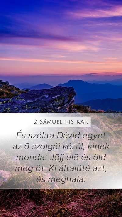 2 Sámuel 1:15 KAR Bible Verse Image
