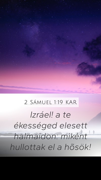 2 Sámuel 1:19 KAR Bible Verse Image