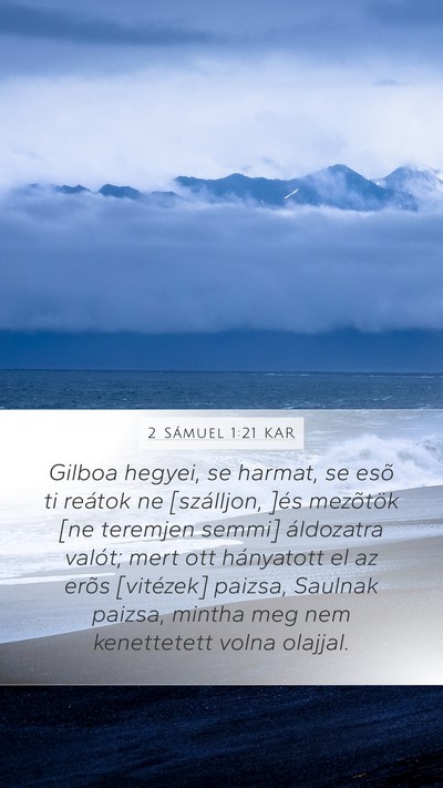 2 Sámuel 1:21 KAR Bible Verse Image