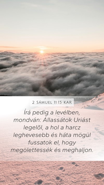 2 Sámuel 11:15 KAR Bible Verse Image