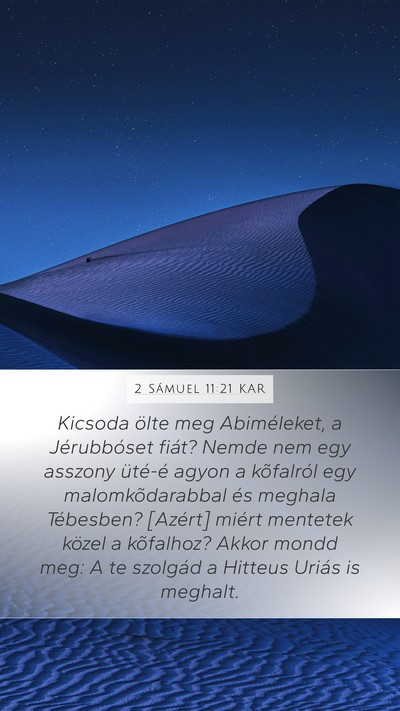2 Sámuel 11:21 KAR Bible Verse Image