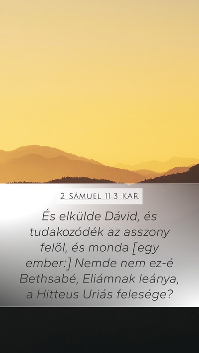 2 Sámuel 11:3 KAR Bible Verse Image