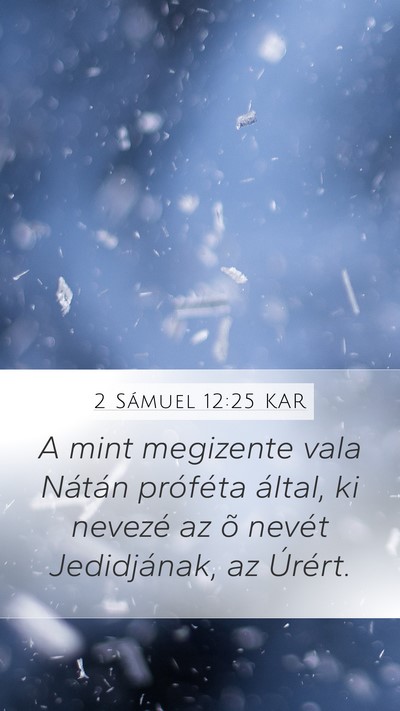 2 Sámuel 12:25 KAR Bible Verse Image