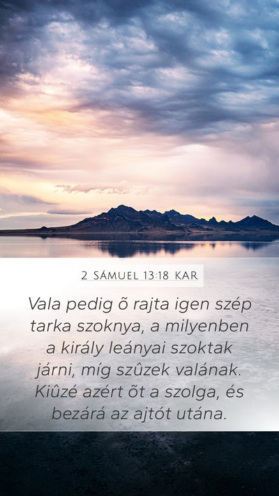 2 Sámuel 13:18 KAR Bible Verse Image