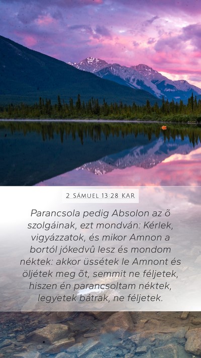 2 Sámuel 13:28 KAR Bible Verse Image