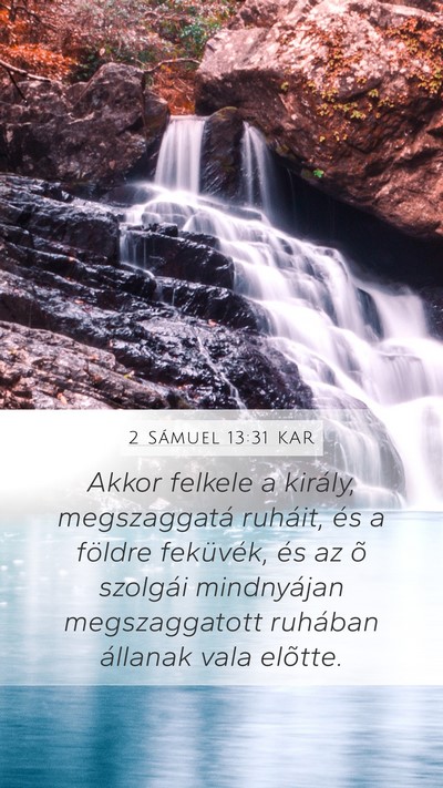 2 Sámuel 13:31 KAR Bible Verse Image