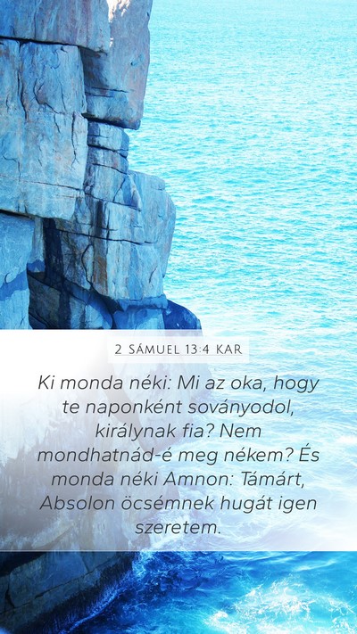 2 Sámuel 13:4 KAR Bible Verse Image