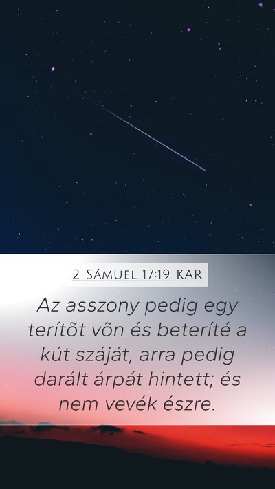 2 Sámuel 17:19 KAR Bible Verse Image