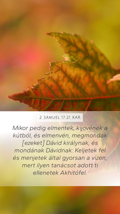 2 Sámuel 17:21 KAR Bible Verse Image