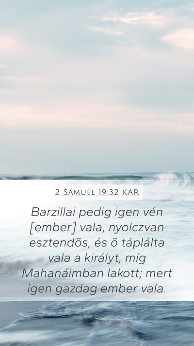 2 Sámuel 19:32 KAR Bible Verse Image