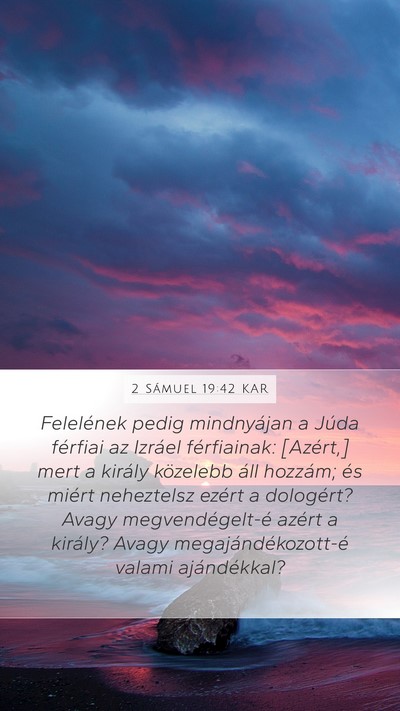 2 Sámuel 19:42 KAR Bible Verse Image