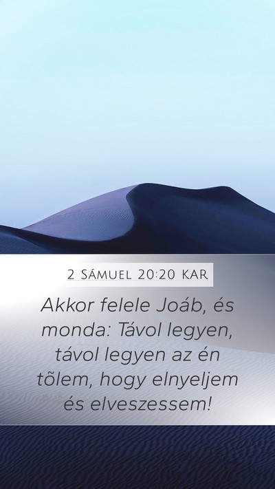 2 Sámuel 20:20 KAR Bible Verse Image
