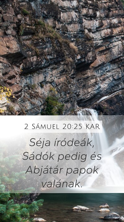 2 Sámuel 20:25 KAR Bible Verse Image