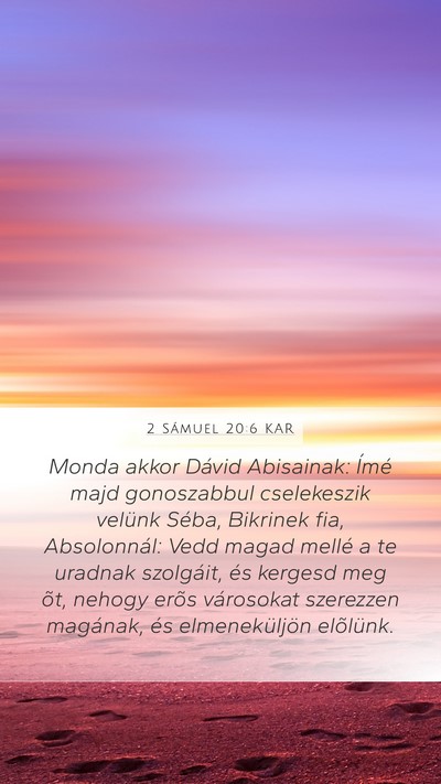 2 Sámuel 20:6 KAR Bible Verse Image