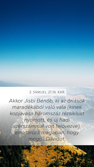 2 Sámuel 21:16 KAR Bible Verse Image