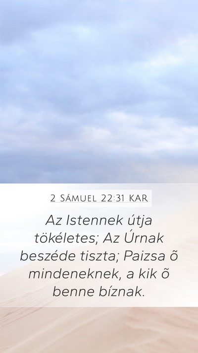 2 Sámuel 22:31 KAR Bible Verse Image