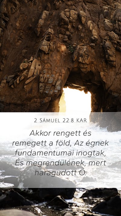 2 Sámuel 22:8 KAR Bible Verse Image