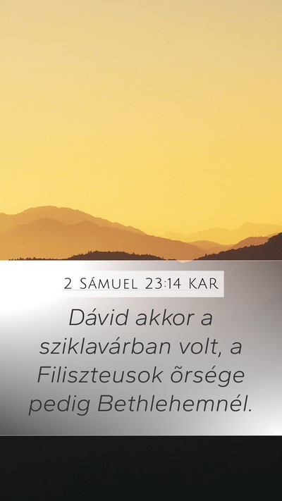 2 Sámuel 23:14 KAR Bible Verse Image