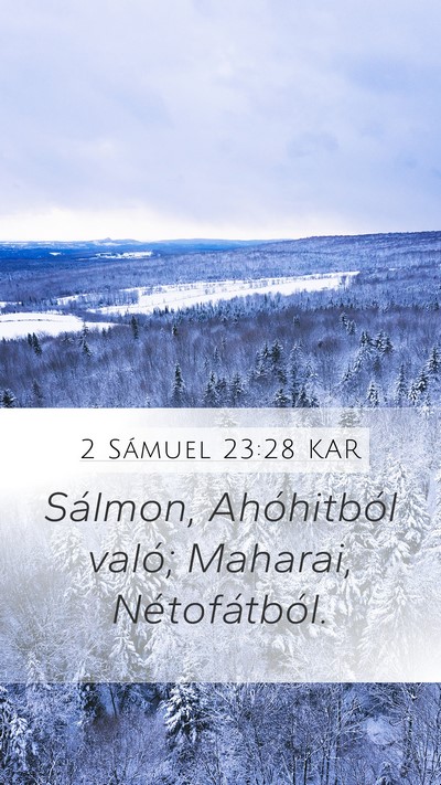 2 Sámuel 23:28 KAR Bible Verse Image