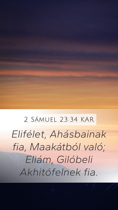 2 Sámuel 23:34 KAR Bible Verse Image
