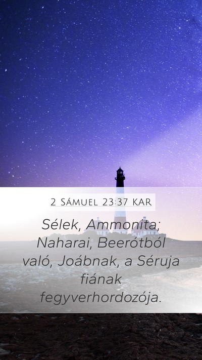 2 Sámuel 23:37 KAR Bible Verse Image