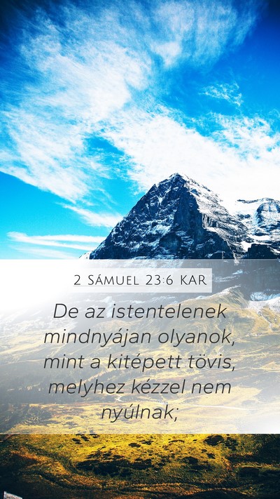 2 Sámuel 23:6 KAR Bible Verse Image