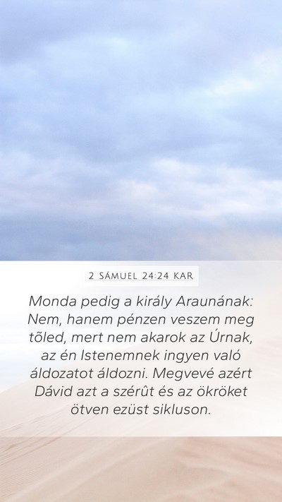 2 Sámuel 24:24 KAR Bible Verse Image
