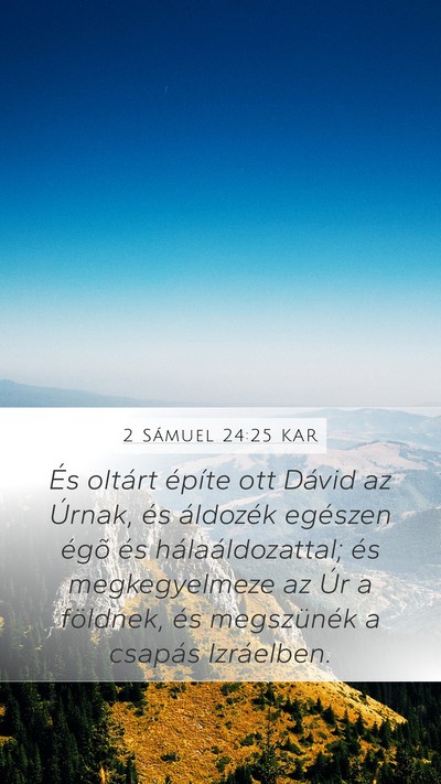 2 Sámuel 24:25 KAR Bible Verse Image