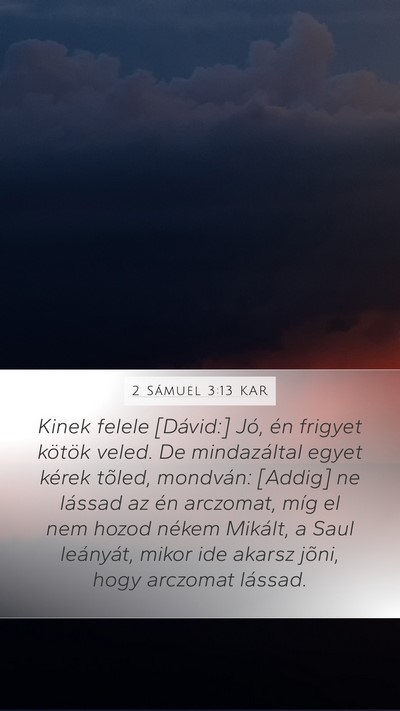 2 Sámuel 3:13 KAR Bible Verse Image