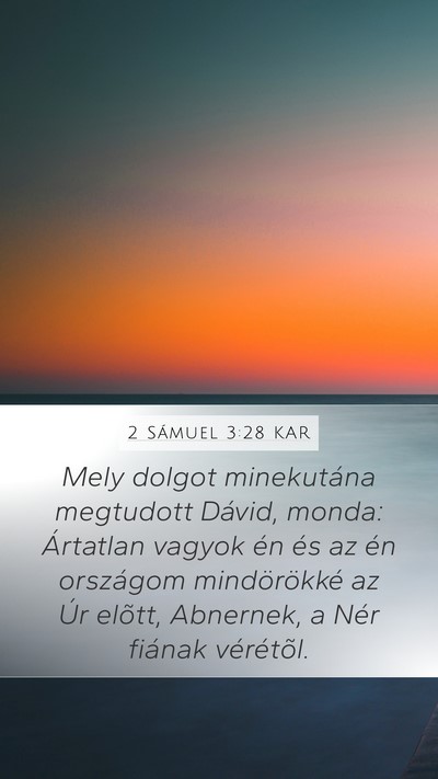 2 Sámuel 3:28 KAR Bible Verse Image