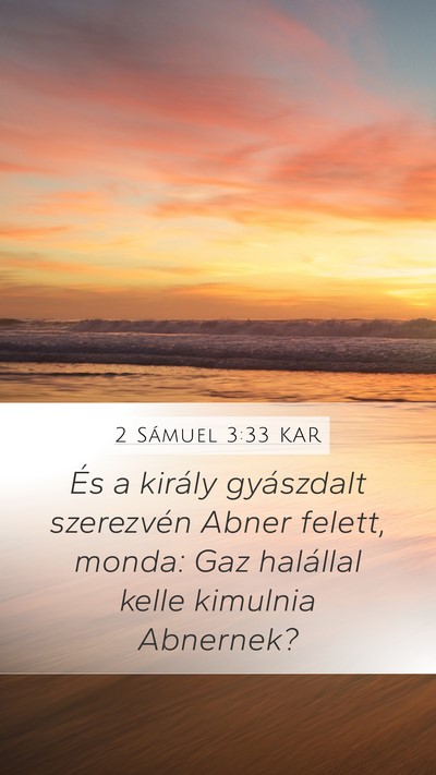 2 Sámuel 3:33 KAR Bible Verse Image