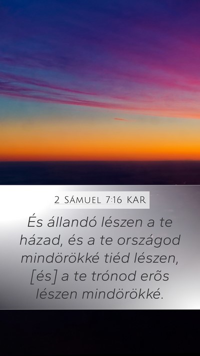 2 Sámuel 7:16 KAR Bible Verse Image