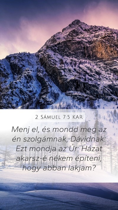2 Sámuel 7:5 KAR Bible Verse Image