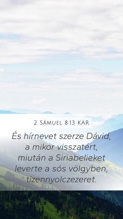 2 Sámuel 8:13 KAR Bible Verse Image