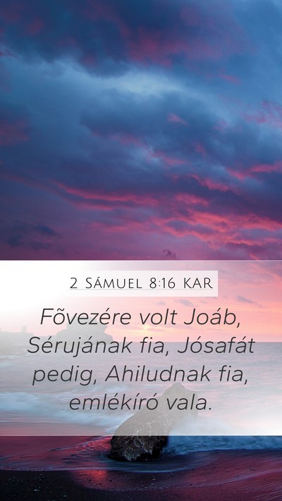 2 Sámuel 8:16 KAR Bible Verse Image