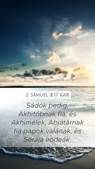 2 Sámuel 8:17 KAR Bible Verse Image