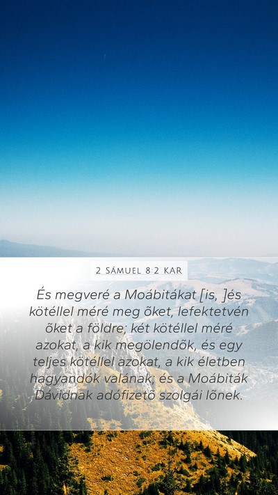 2 Sámuel 8:2 KAR Bible Verse Image
