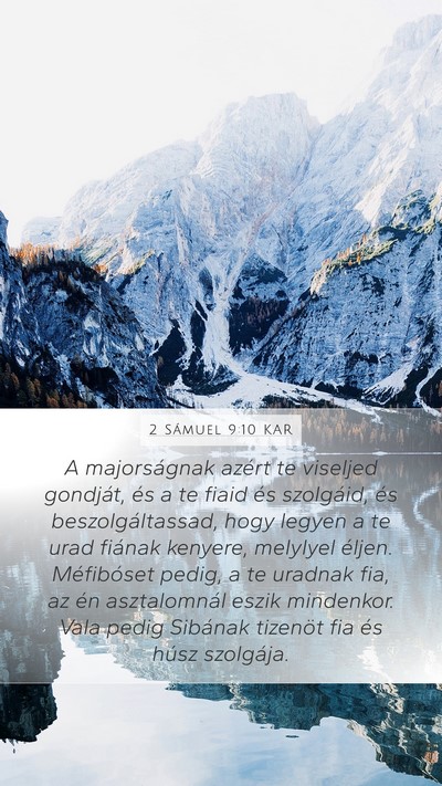 2 Sámuel 9:10 KAR Bible Verse Image