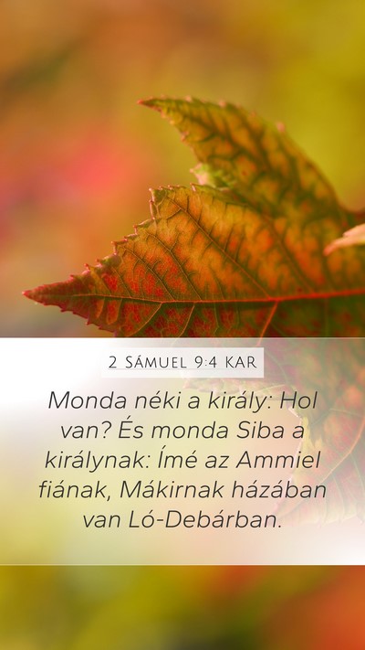 2 Sámuel 9:4 KAR Bible Verse Image