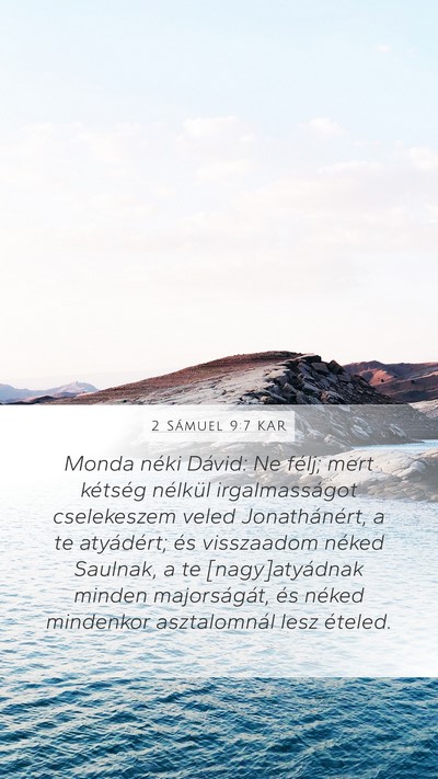 2 Sámuel 9:7 KAR Bible Verse Image