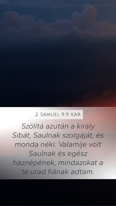 2 Sámuel 9:9 KAR Bible Verse Image